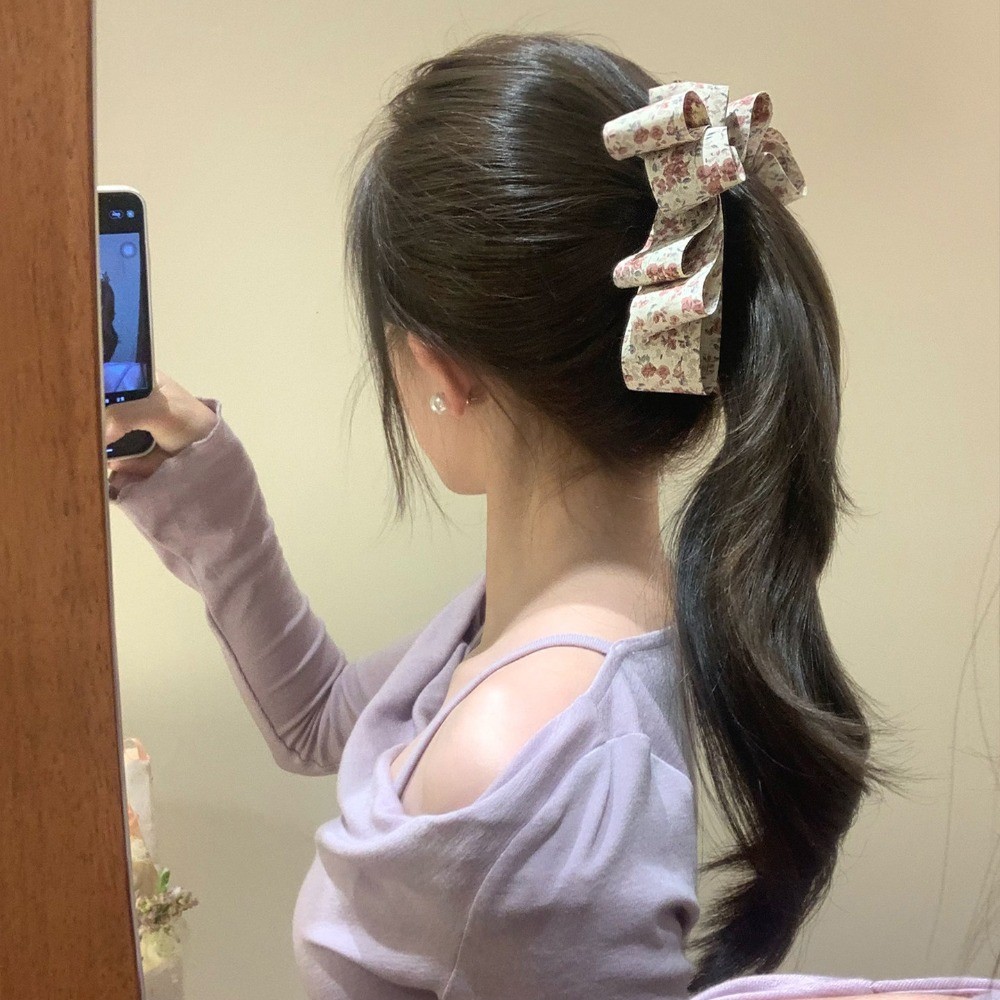 Hululu - Hoa Nơ Chuối Retro Phong Cách Hàn Quốc Cho Phụ Kiện Tóc Duổi Ngựa