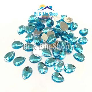72 Viên Đá Kết Nhựa Giọt Nước 13x18mm Đính Kết Trang Phục Thời Trang, Làm Phụ Kiện Handmade