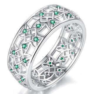 Sản phẩm mới Tinh tế Nhẫn Zircon dát siêu nhỏ Nhẫn cặp đôi hoa rỗng tinh tế Thay đổi sang PDT5