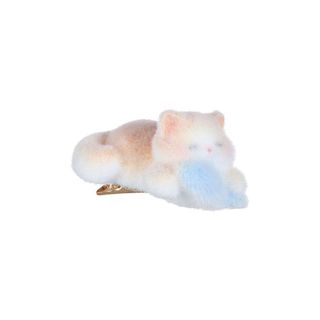 Kẹp Tóc Sang Trọng SMILE, Chất Liệu Đổ Xô Nhung Mèo Con Kẹp Tóc, Phong Cách Ngọt Ngào Kawaii Mũ Phụ Kiện Bé Gái