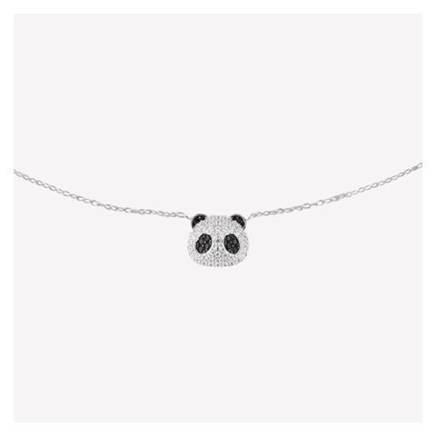 Quốc Gia Hợp Thời Trang Gấu Trúc Tinh Tế Full Zircon Mặt Dây Chuyền Bông Tai Nhỏ Dễ Thương Phù Hợp Với Xương Đòn Dây Xích ins Xương Đòn Hợp Thời Trang