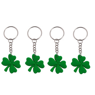 18pcs Cute Lucky clover Keychains women Fashionable decoration Wallet bag Accessories Keyring Clover， Holiday Party  S