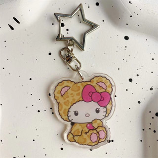 4Pcs Sanrio Cute Kawaii Cartoon Kuromi My Melody Dark Wind Acrylic Bag Pendant Couple Keychain Acrylic Pendant