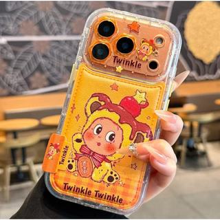 Da Dễ Thương Gấu Cam Phù Hợp Với Ngôi Sao Little Man Ốp lưng iPhone17 Pro Max 16 15 14 13 Pro Max Chống Sốc Bảo Vệ Camera Vỏ Cứng Chống Vỡ Ốp Lưng