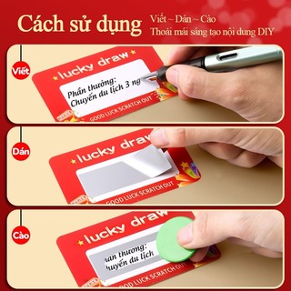 Thẻ cào may mắn - Combo 80 thẻ quà tặng dễ thương 2026 để ghi những lời chúc Tết ngọt ngào, cơ hội trúng thưởng