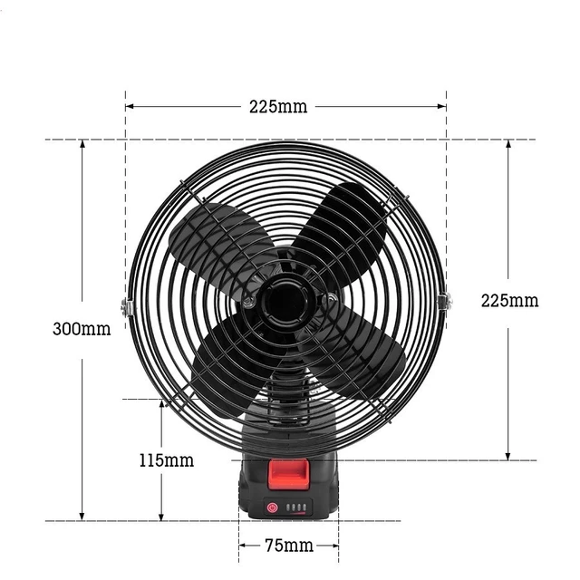 Quạt Pin Tích Điện MAKITA, Quạt Chạy Pin Tích Điện 8 Inch Để Bàn , Làm Mát Cực Nhanh, (quạt đen )