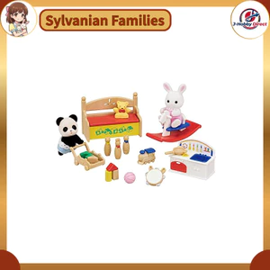 Sylvanian Families Doll and Furniture Set [Plenty of Toys Set - White Rabbit & Panda Baby -] DF-20 ST Mark Certified for Ages 3 and Up Toy Dollhouse Sylvanian Families EPOCH Corporation