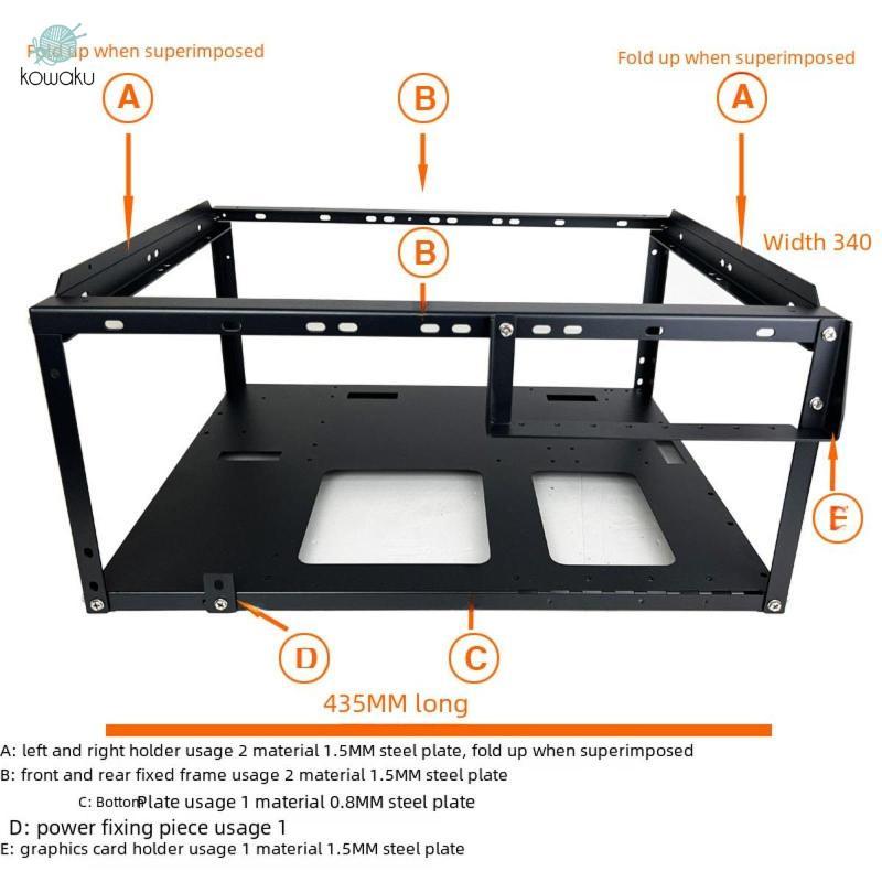 Ốp Lưng Máy Tính Màu Đen Chắc Chắn Bo Mạch Chủ Phụ Kiện Thép Mở Air PC Case