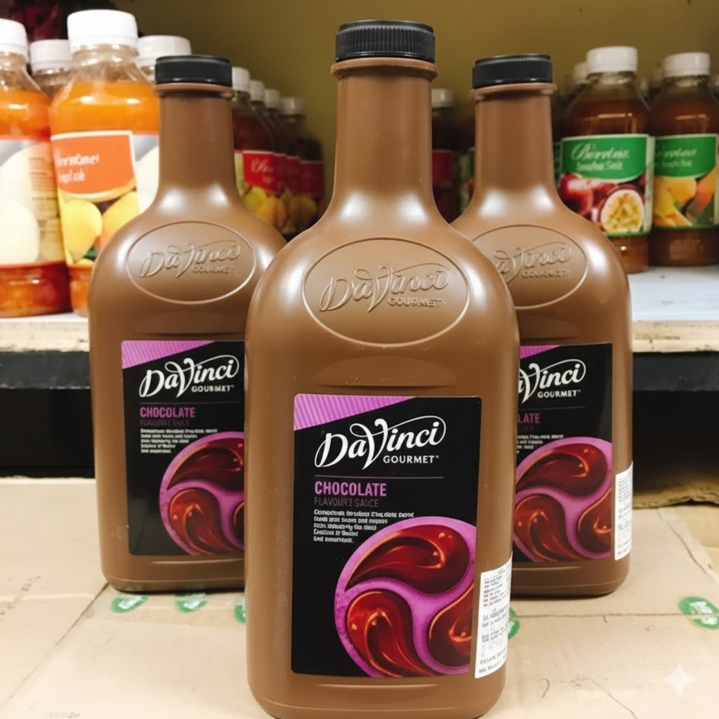 Sốt Socola Đen Davinci Chai To 2L Hương Vị Socola Đen Nguyên Chất Đậm Đà Thơm Ngon