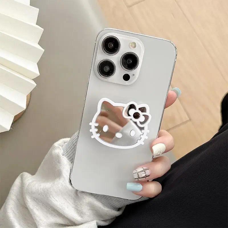 new cute Hello Kitty Phone Airbag Holder Mirror Colored Retractable Phone Stander Stretchable Desktop Sticker Gifts
