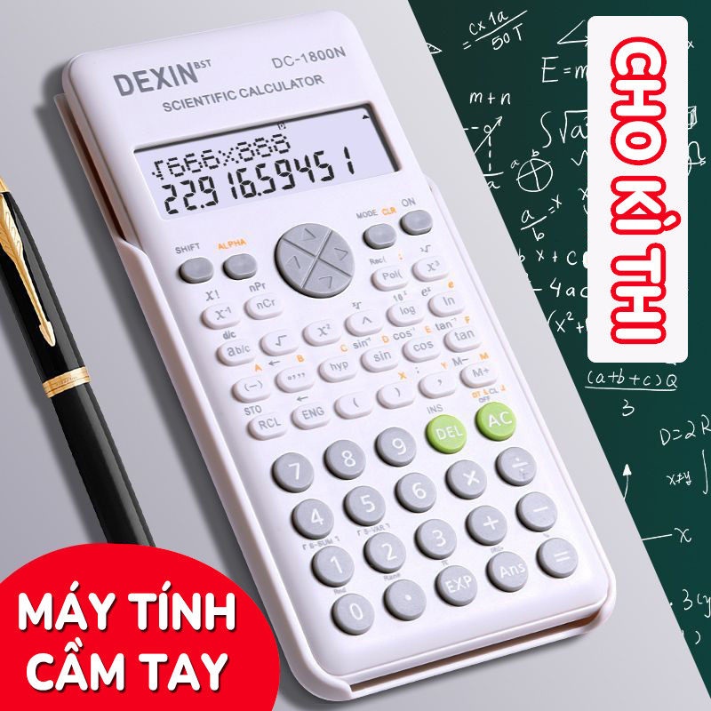 Máy tính khoa học cấp 2 cấp 3 đa năng 240 chức năng, văn phòng phẩm màu pastel sang trọng hỗ trợ học tập hiệu quả
