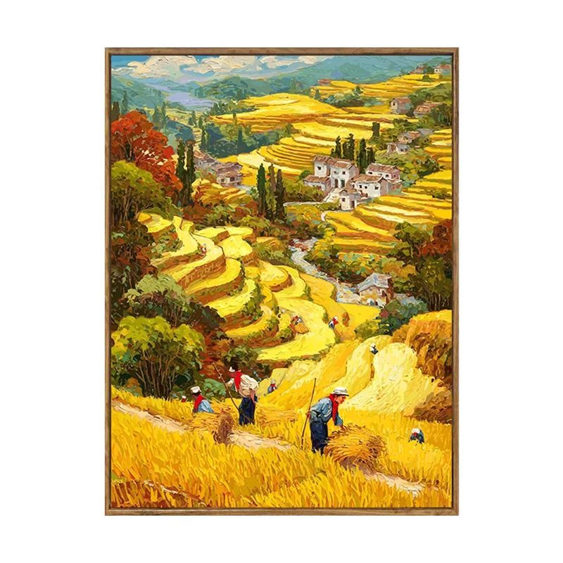 Mùa Thu Sân Vườn Thu Hoạch Canvas Tranh Sơn Dầu Phong Cách Thẩm Mỹ Chữa Bệnh Ấm Áp Mục Vụ Phòng Khách Phòng Ngủ Trang Trí Tường