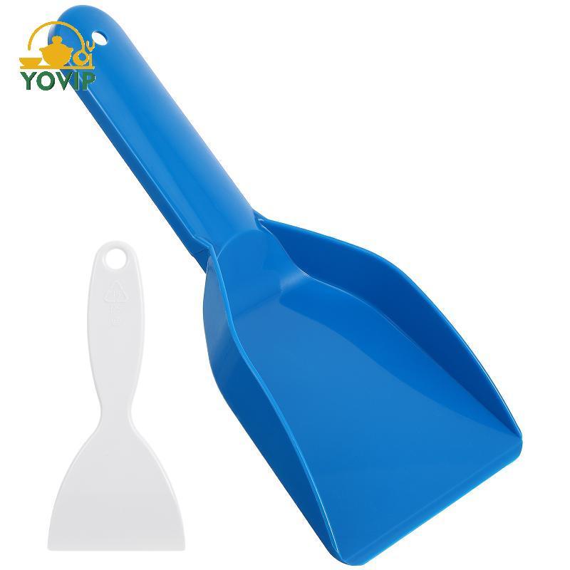 YOVIP 1 / 2 Bộ Dụng Cụ Cạo Đá Bền Cho Tủ Lạnh Loại Bỏ Sương Vệ Sinh Sạch Máy Thổi Tuyết Dụng Cụ Vệ Sinh Làm Sạch Xẻng Loại Bỏ Đá Trắng Xanh VN
