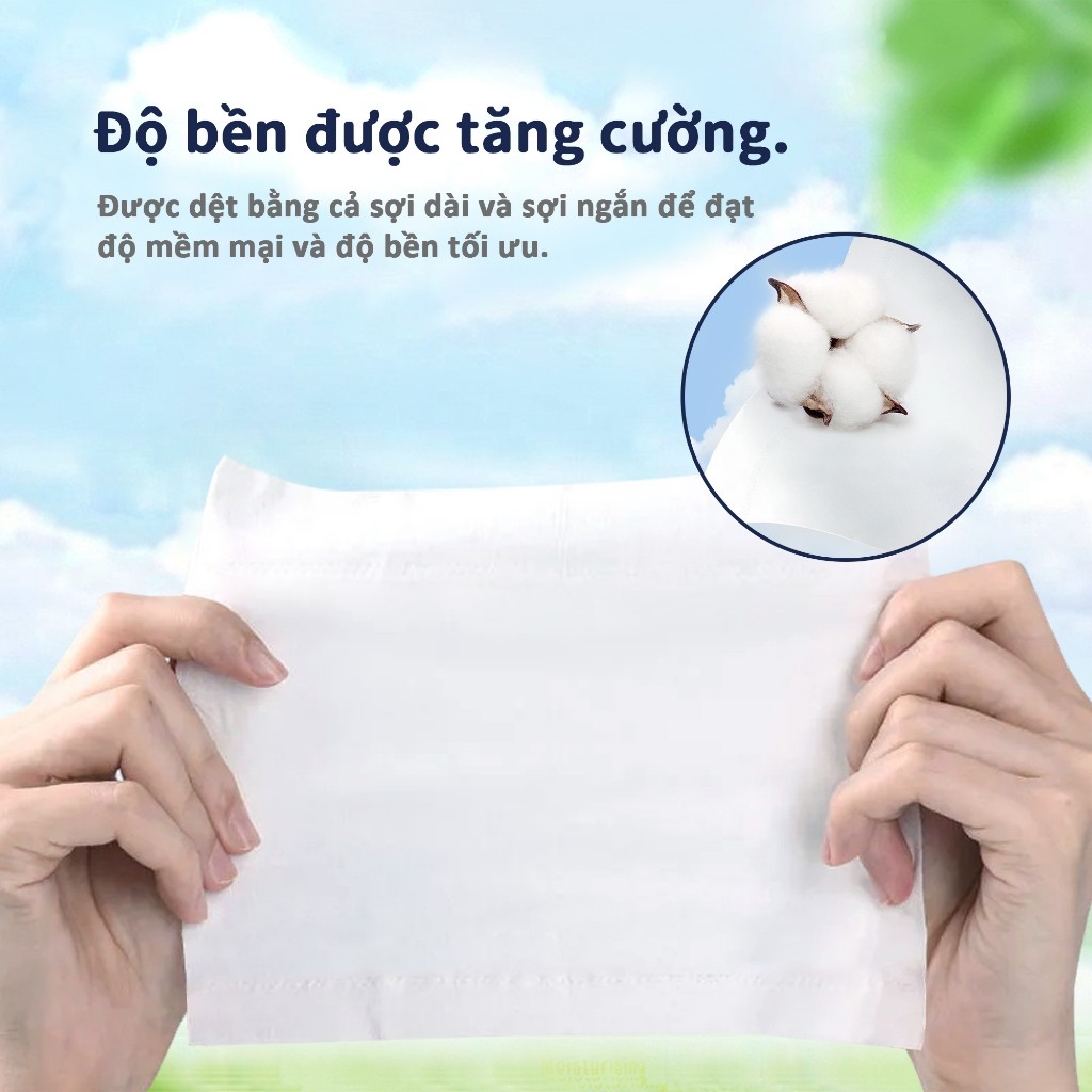 Combo 5 Gói Khăn Giấy Rút Aiwina Cao Cấp Từ Bột Gỗ Nguyên Sinh Siêu Mềm, Dịu Nhẹ Da Nhạy Cảm 200 Tờ