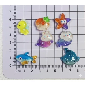 Charm gắn dép: Charm cá phát sáng- Đại dương xanh dạ quang phát sáng