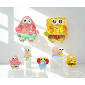 Set charm bọt biển phát sáng- Charm phát sáng trend 2026- 2 charm bự 5 charm nhỏ- charm gắn dép siêu hot hit