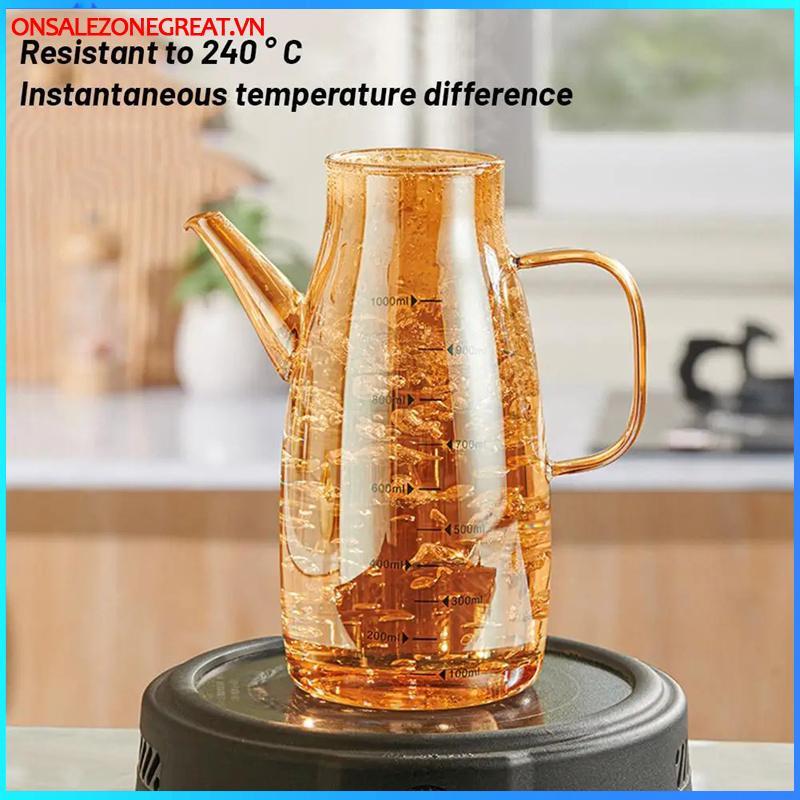 Ons 600 / 800 / 1000ml Bình Đựng Dầu Có Vòi Nhỏ Giọt Nhà Bếp Nồi Dầu Thủy Tinh Dung Tích Lớn Chống Rò Rỉ Máy Đựng Dầu Tại