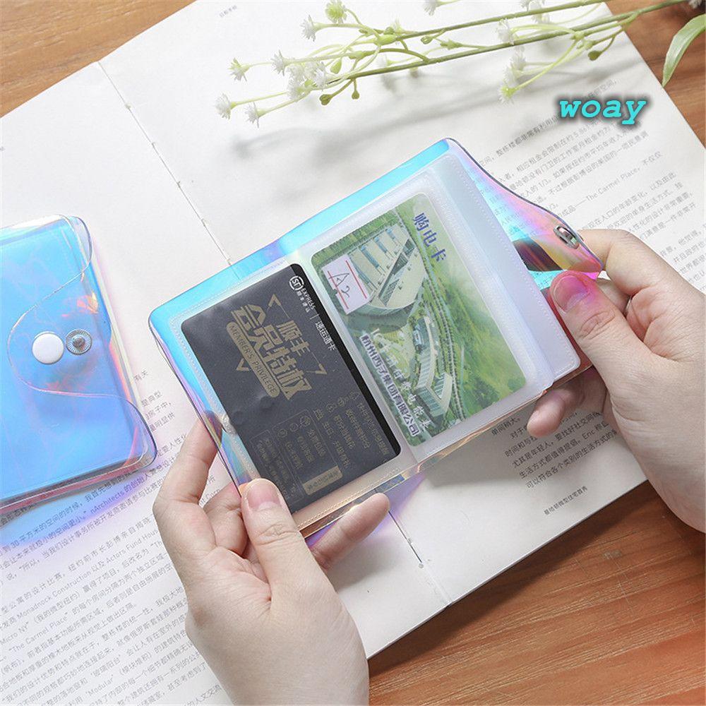Thẻ WOAY Hộp đựng thẻ tín dụng Laser di động trong suốt
