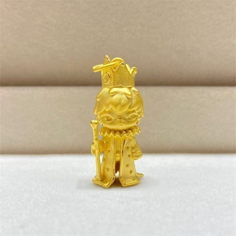 Pop Mart Hirono Hirono King Ono Mặt Dây Chuyền Anime Hoạt Hình Hàng Hóa Mạ Vàng Dễ Thương Ba Chiều Phù Hợp