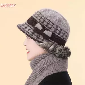 HFSHY Mũ Bóng Chày Lông Cừu Ấm Áp, Phù Hợp Cho Người Trung Niên và Cao Tuổi