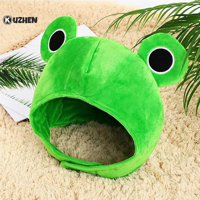 KUZHEN Mũ Hoàng Tử Ếch Sang Trọng cho Halloween với Motif Động Vật Xanh
