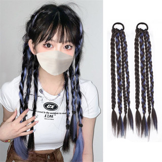 Tóc giả đuôi ngựa quyền anh phong cách Y2K ngọt ngào - nhiều sợi xoắn bện, tiện lợi cho thời trang hàng ngày và thể thao