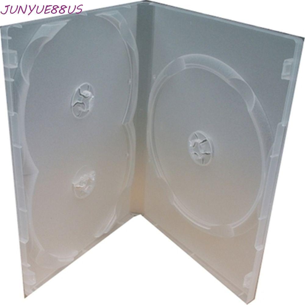 Hộp đựng DVD JUNYUE88US Bọc toàn bộ Vỏ lưu trữ bằng nhựa cho 3 ngăn đựng đĩa