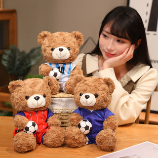 PLUS✨New Jersey Gấu Sang Trọng Đồ Chơi Sáng Tạo 16/23cm Bóng Đá Gấu Bông Búp Bê World Cup Cristiano Ronaldo Messi Trang Trí Phòng Ngủ Gối Bé Trai Người Hâm Mộ Quà Tặng Trẻ Em Quà Tặng Sinh Nhật