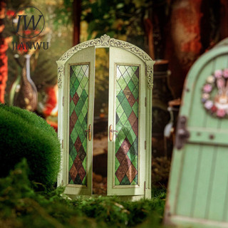 JIANWU Dreamways Through Doors Series Vintage Rỗng Cửa Phong Cảnh Chất Liệu Cắt Dán Sáng Tạo DIY Tạp Chí Văn Phòng Phẩm