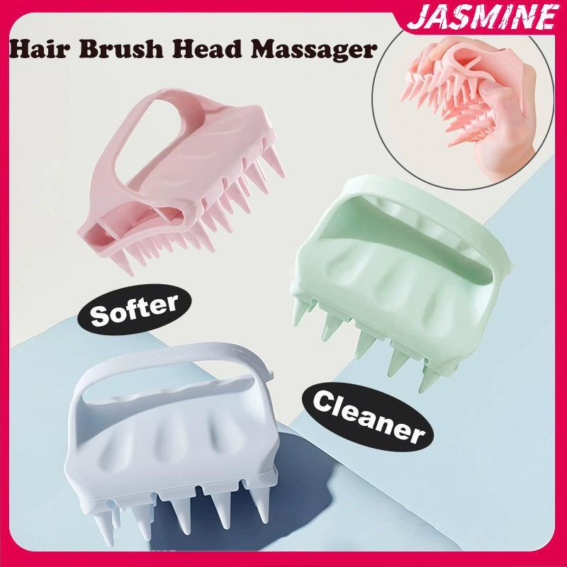 JASMINE Máy Mát Xa Da Đầu Bàn Chải Dầu Gội Rửa Tóc Da Đầu Silicon Mềm Máy Mát Xa Da Đầu Hairb Để Loại Bỏ Gàu Dầu Gội Bàn Chải JASMINE