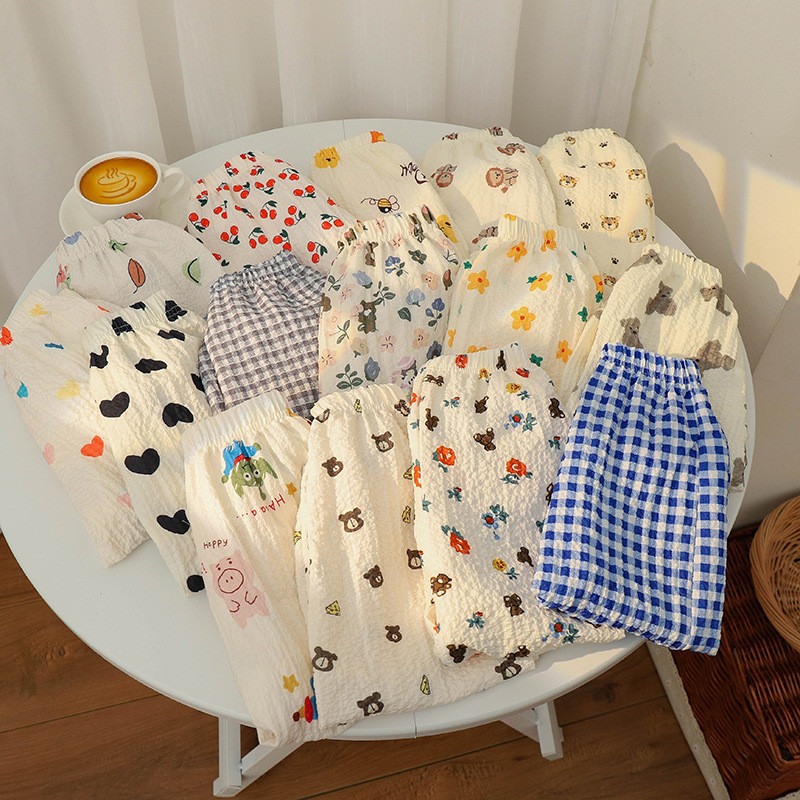 Mùa Hè Ngoài Mặc Quần Muỗi Phong Cách Mỏng Bloomers Đến Mắt Cá Chân Quần Bong Bóng Thời Trang Trẻ Em Phù Hợp Với 80-130 Kích Thước P0HC