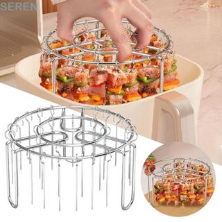 Giá nướng dọc SEREN, Giá nướng dây 12 / 24 / 25 / 36 Giá đỡ xiên, Kim nướng bánh bằng thép không gỉ có thể tháo rời cho phụ kiện nồi chiên không khí