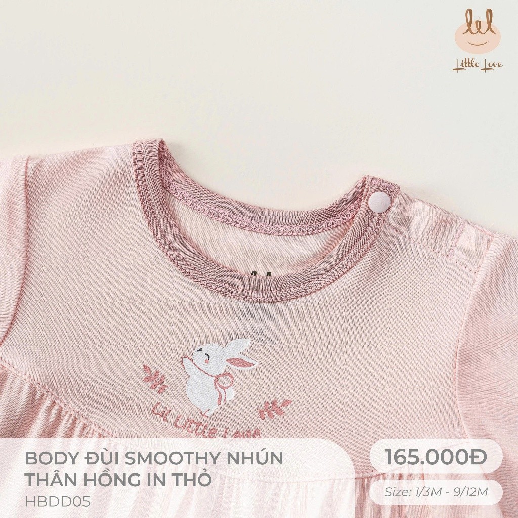 BODY ĐÙI VẢI SỢI TRE [ SIÊU MỀM, MÁT, MỊN CO DÃN VÀ THẤM HÚT TỐT] TRẮNG PHỐI SZ 1/3M - 9/12M (HBDD05)