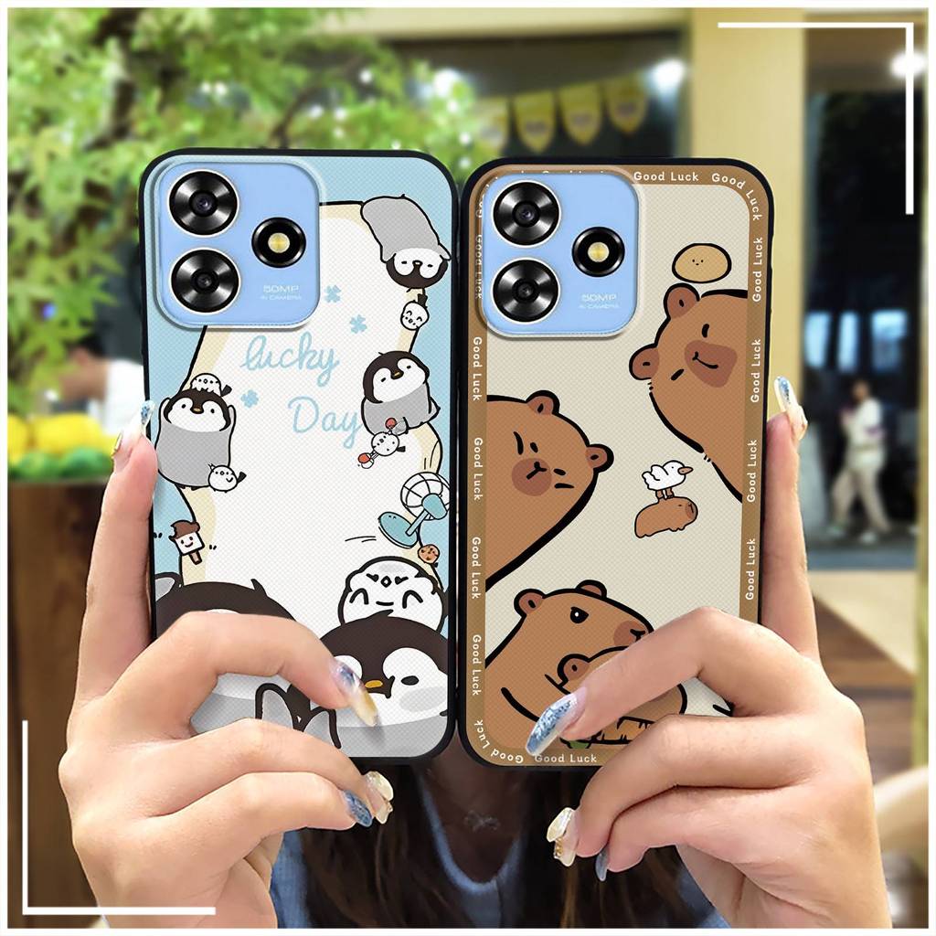 Ốp Điện Thoại Hoạt Hình Bền Đẹp Cho ZTE Blade A73 4G / V50 Smart / V50 Design 4G / Axon50Lite Silicone TPU Chống Va Đập Ốp Lưng Dễ Thương Bọc Toàn Bộ Chống Thấm Nước Chống Bụi Thiết Kế Thời Trang Động Vật