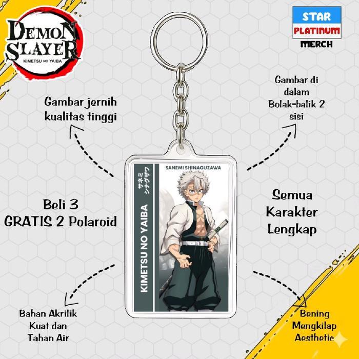 Gantungan Kunci Keychain Kimetsu no Yaiba - Keychain Demon Slayer - Ganci Anime - Gantungan Kunci Sanemi Shinaguzawa