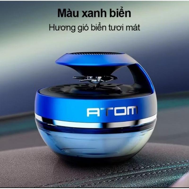 Nước Hoa Để Xe Ô Tô Thơm Lâu, Khử Mùi Hôi - Atom Cao Cấp, Dùng Năng Lượng Mặt Trời