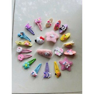 Bộ 21 Kẹp Tóc Mèo Hello Kitty Dễ Thương Dành Cho Bé Gái - Combo Vỉ 50 Kẹp Phong Cách Hàn Quốc  🎀
