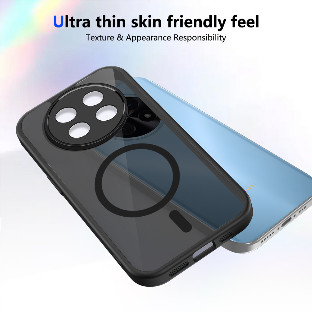Ốp lưng Huawei Nova 14i Vỏ thu hút từ tính màu đen mờ cho Ốp điện thoại Huawei Nova 14i