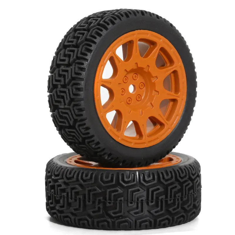 4 68mm 12mm Hex Rally Lốp Lốp Cao Su Lốp Bánh Xe Cho Tamiya XV01 XV02 TT01 TT02 PTG-2 1 / 10 RC Rally Racing Xe Nâng Cấp Phần