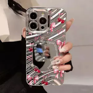 Vết trái tim anh đào Phù hợp với vỏ điện thoại iPhone 15 Pro Max, 16 Plus, 14 Creative