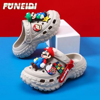 Dép sục Super Mario cho bé – Dép EVA chống trượt mềm nhẹ, dép hoạt hình đi biển mùa hè