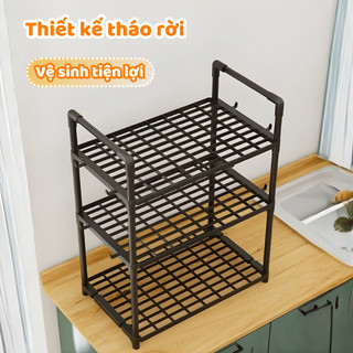 Kệ Đựng Đồ Đa Năng 2–3–4 Tầng Bằng Thép Không Gỉ, Kệ Để Gia Vị Nhà Bếp, Kệ Lò Vi Sóng Gọn Gàng