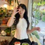 Áo sơ mi tay bồng cổ sen kiểu nữ cột dây sau eo tăng chỉnh phong cách hàn quốc SS03666