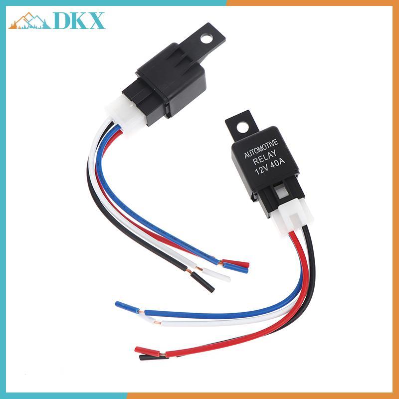 Rơle ô tô ô tô DKX 12V / 24V 40A 4 chân SPST Loại tiếp xúc cho đèn nhấp nháy Đèn sương mù Báo động ô tô và hơn thế nữa.