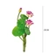 ICUCKO Hoa sen nhân tạo, Cây giả nhân tạo màu hồng trang trí, Lá sen Hoa giả nước hoa Lily Flower Patio Pond