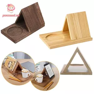 Giá đỡ sách bằng gỗ PWSEND, Giá đọc sách tam giác 2 trong 1, Giá đỡ máy tính bảng di động Phòng học