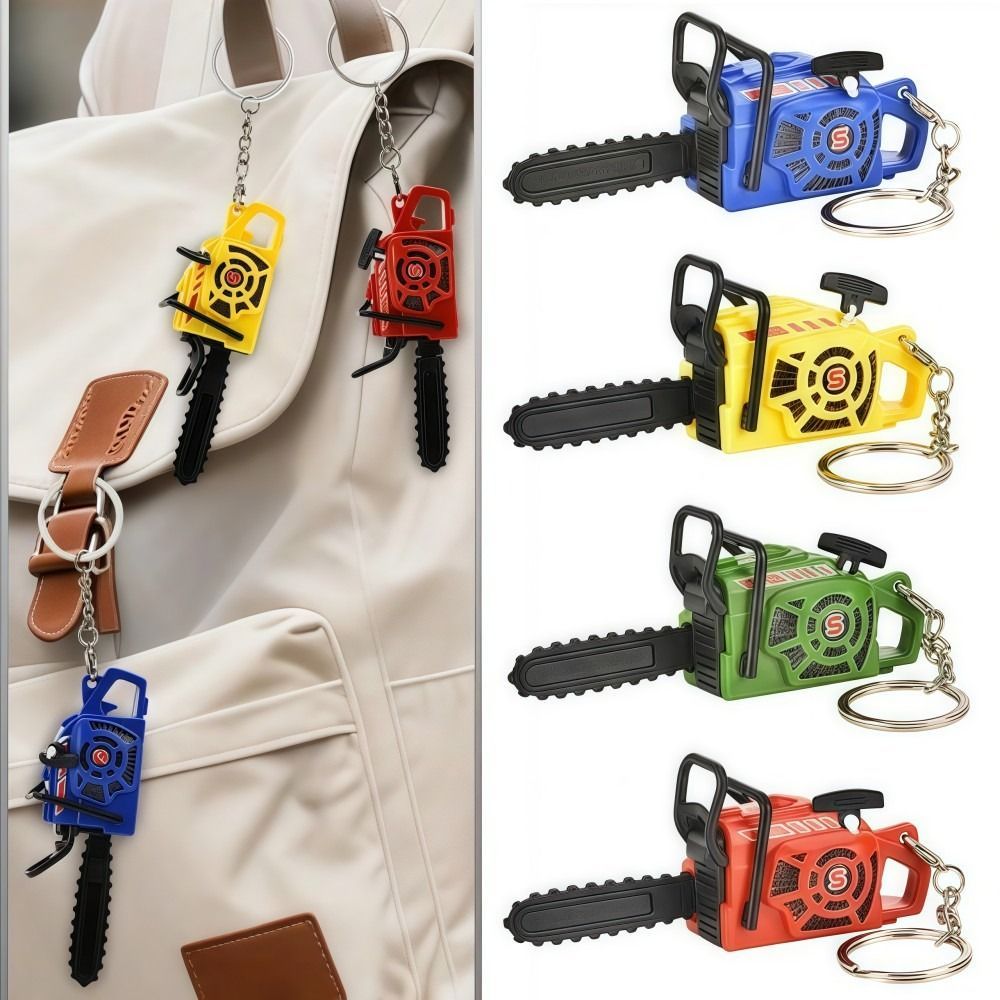 Móc khóa cưa điện YOLOGO, Mặt dây kéo thực tế Túi cưa điện, Sáng tạo Máy cưa cầm tay bằng nhựa cầm tay bằng nhựa sáng tạo Đồ chơi quà tặng Trang trí chìa khóa
