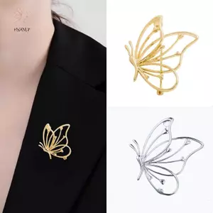 Bươm bướm kim loại thổ cẩm dành cho nữ thanh lịch, thiết kế tinh tế, phù hợp làm quà tặng hoặc sử dụng trong văn phòng.
