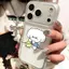 Chú Cún Trắng Đẩy Xe Cho Bé Dùng Cho 16 Ốp Lưng Iphone 17 Air Không Gian 14/13/11 Pro