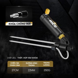 Chân cắm đất cao cấp RICE FISHING Xoay 360 độ gác cần câu đài SIÊU KHỎE LK-5
